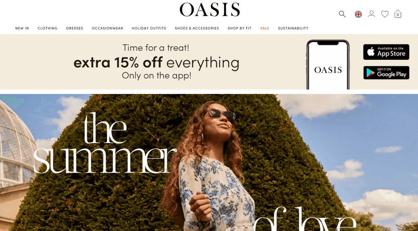 Estrategia omnicanal de la tienda online Oasis.