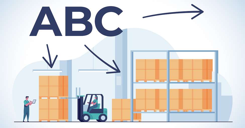 worker organizes warehouse according to abc classification