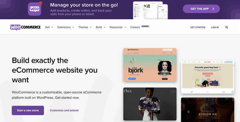 Plataforma WooCommerce para la venta online.