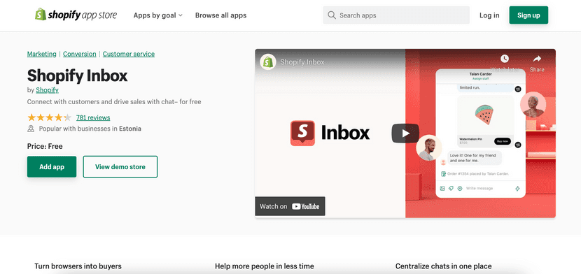 shopify inbox app