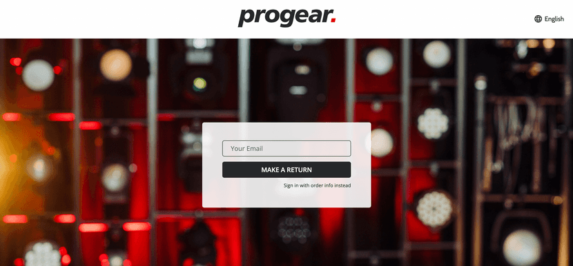 automated return portal example from progear
