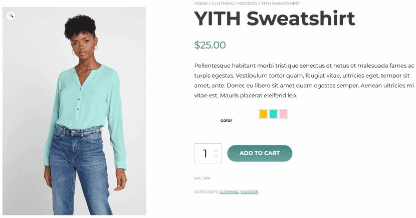 YITH Color and Label Variations for WooCommerce to wtyczka dzięki której sprzedawcy online mogą udostępnić swoim klientom możliwość wyboru koloru, rozmiaru i wariantu ubioru w sklepie działającym na WooCommerce