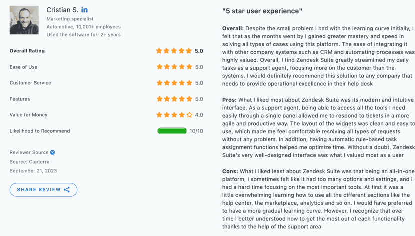 zendesk reviews