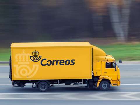 Fachada de la empresa de transporte Correos.