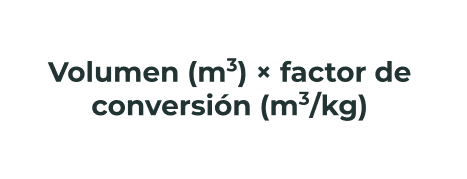 Fórmula para calcular el peso volumétrico de un paquete.