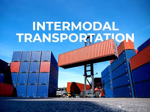 Przeładowywanie załadunku intermodalnego na terminalu intermodalnym w ramach transportu intermodalnego
