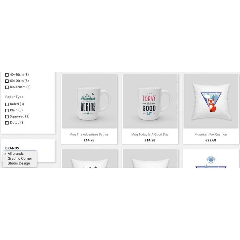 brand list module for prestashop online stores
