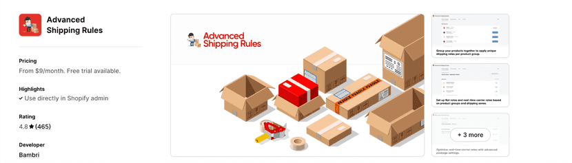 advanced shipping rules