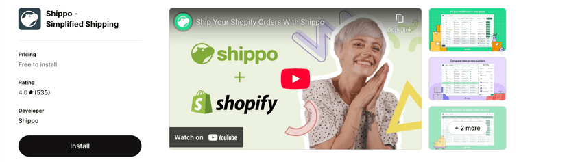 shippo shipping software for shopify