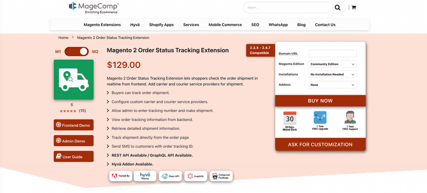 magecomp tracking for magento