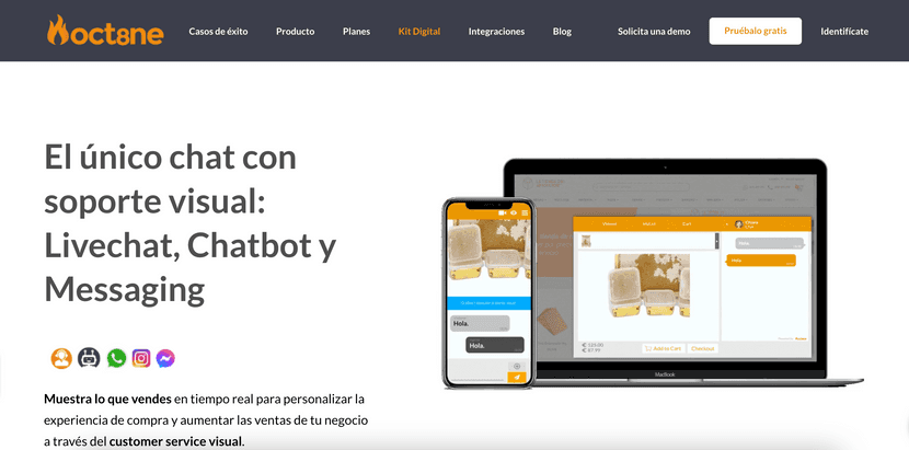 OCT8NE es una herramienta que ayuda a la tienda online a resolver dudas durante el proceso de compra del cliente 