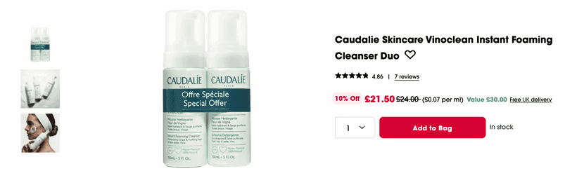 set of caudalie's products available at sephora