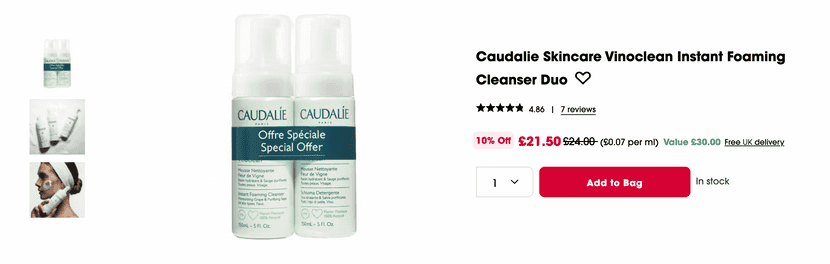 set of caudalie's products available at sephora