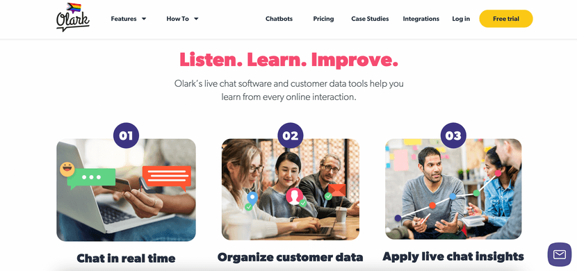 olark is a customer service software system to have better communication with customers