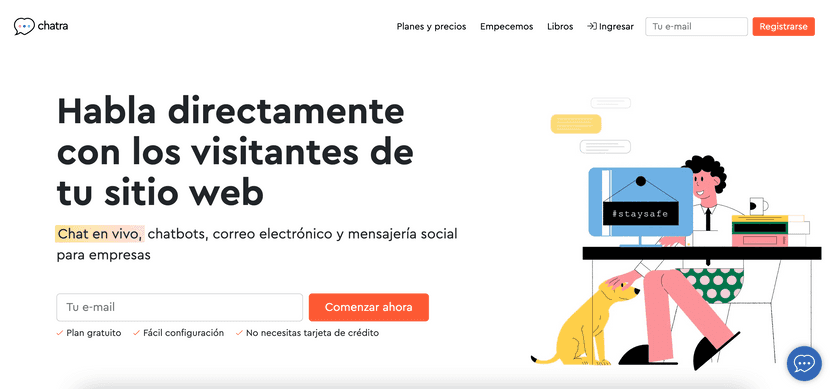 Chatra es una herramienta de soporte online para hablar con compradores