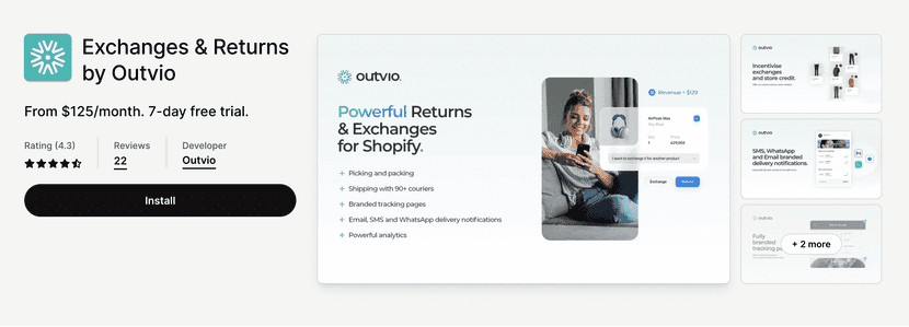 Outvio app devolução