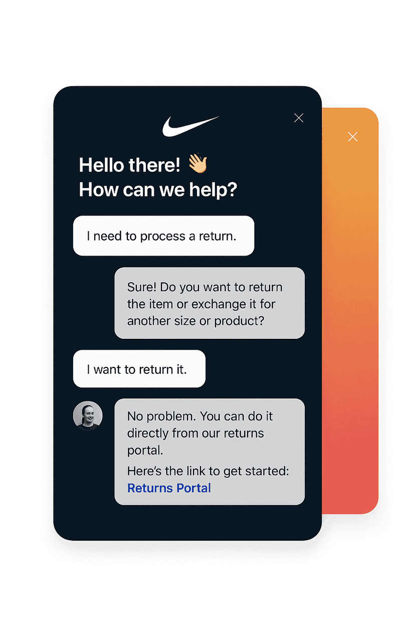 nike uses a chatbot to reduce and manage product returns and exchanges