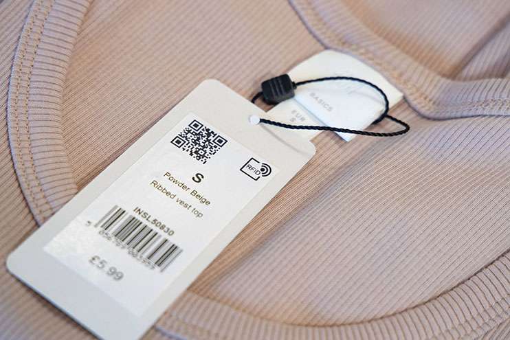 rfid tag on a t-shirt