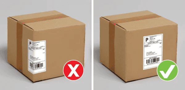 shipping label box