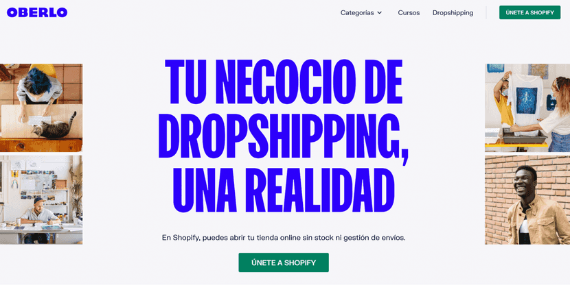Oberlo es un proveedor de dropshipping para Shopify