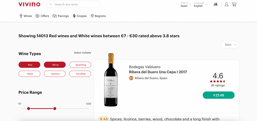 Vivino Marketplace für Wein