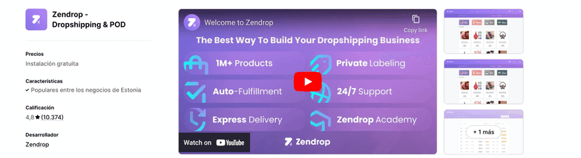 zendro plugin para shopify