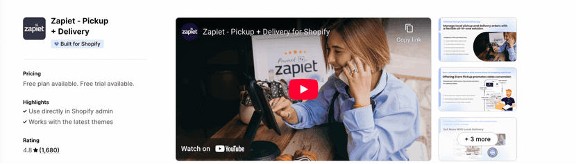 zapiet shopify