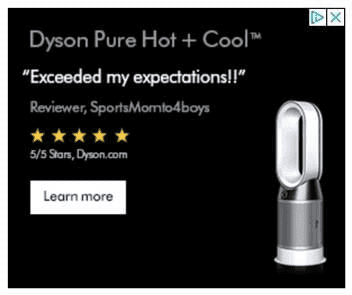 Banner del eCommerce Dyson.