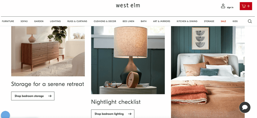WEST ELM USES A HEADLESS COMMERCE APPROACH IN ITS ONLINE STORE