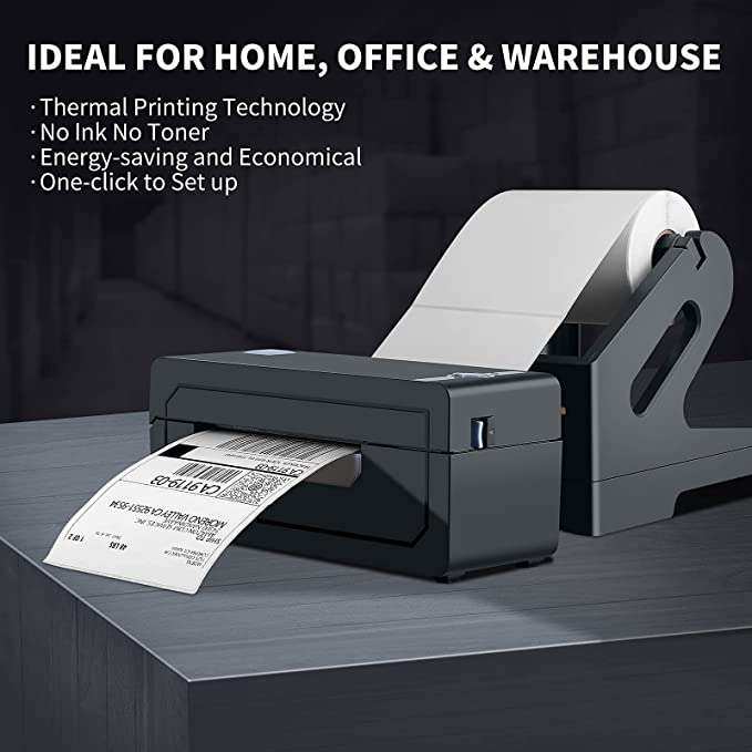 Impresora de etiquetas de envío para tiendas online.
