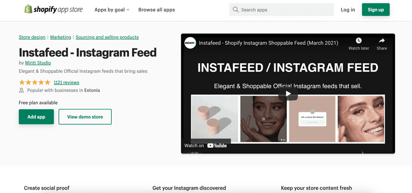 instafeed is a shopify app that helps stores create a curated instagram feed that boost sales