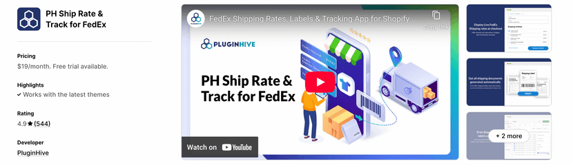 Shopify Ship, Rate, and Track for FedEx