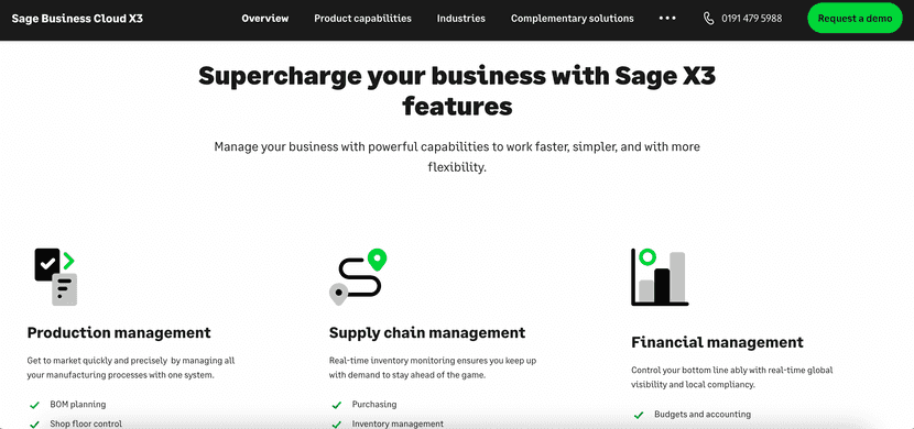 sage x3 software for supply chain management