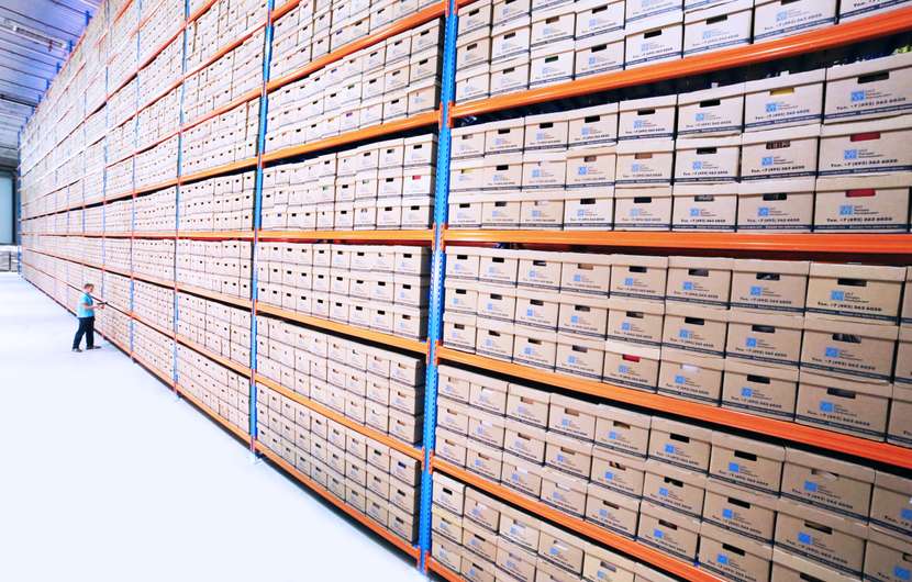 employee does the picking of products in a large warehouse