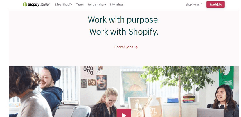 Estrategia de employer branding de shopify