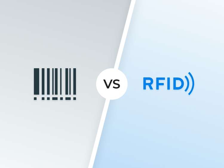 rfid and barcodes help organise and track inventory on a warehouse and store
