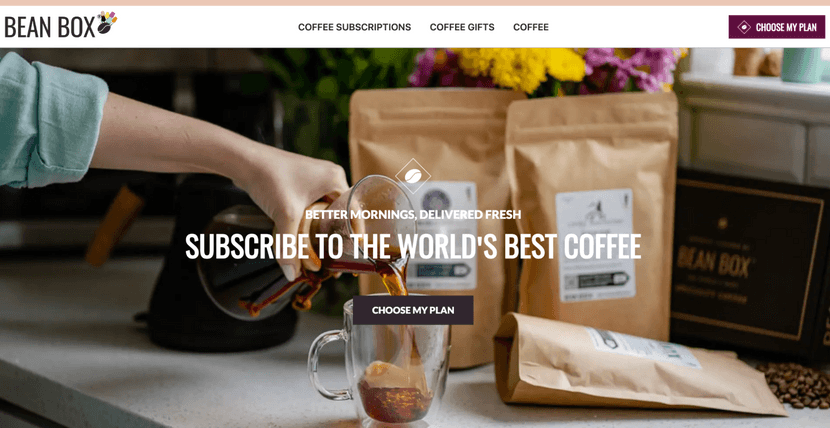 bean box strona główna usługi subskrybcji kawy
