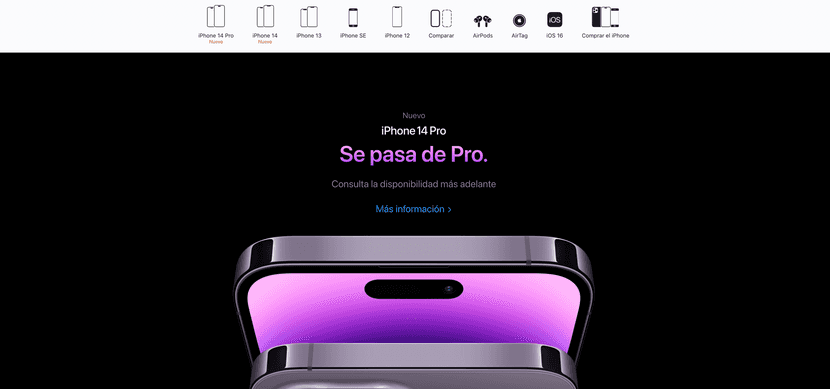 Touchpoint de catálogo de producto de Apple.