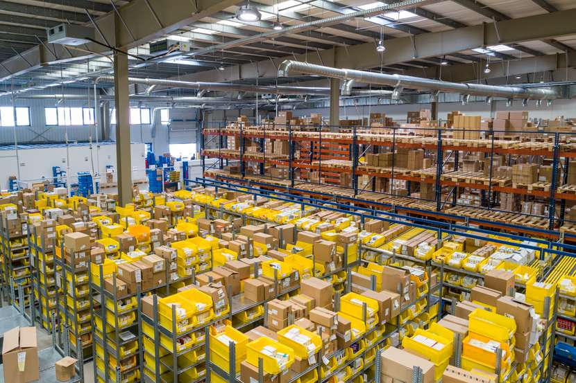 fulfillment and distribution center for an online retailers